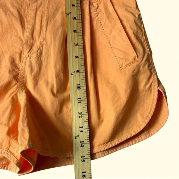 Free People Pleated front Orange Cotton Shorts Summer Vacation Size - Picture 13 of 13